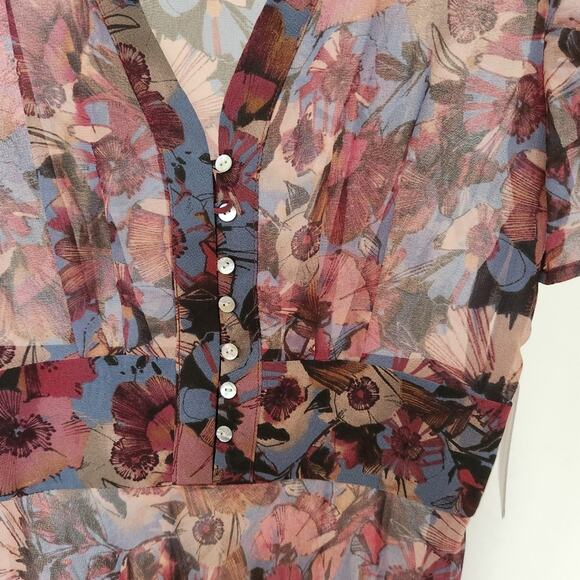 Forever 21 Floral See-through Knee-length Dress Size XS - Picture 3 of 9